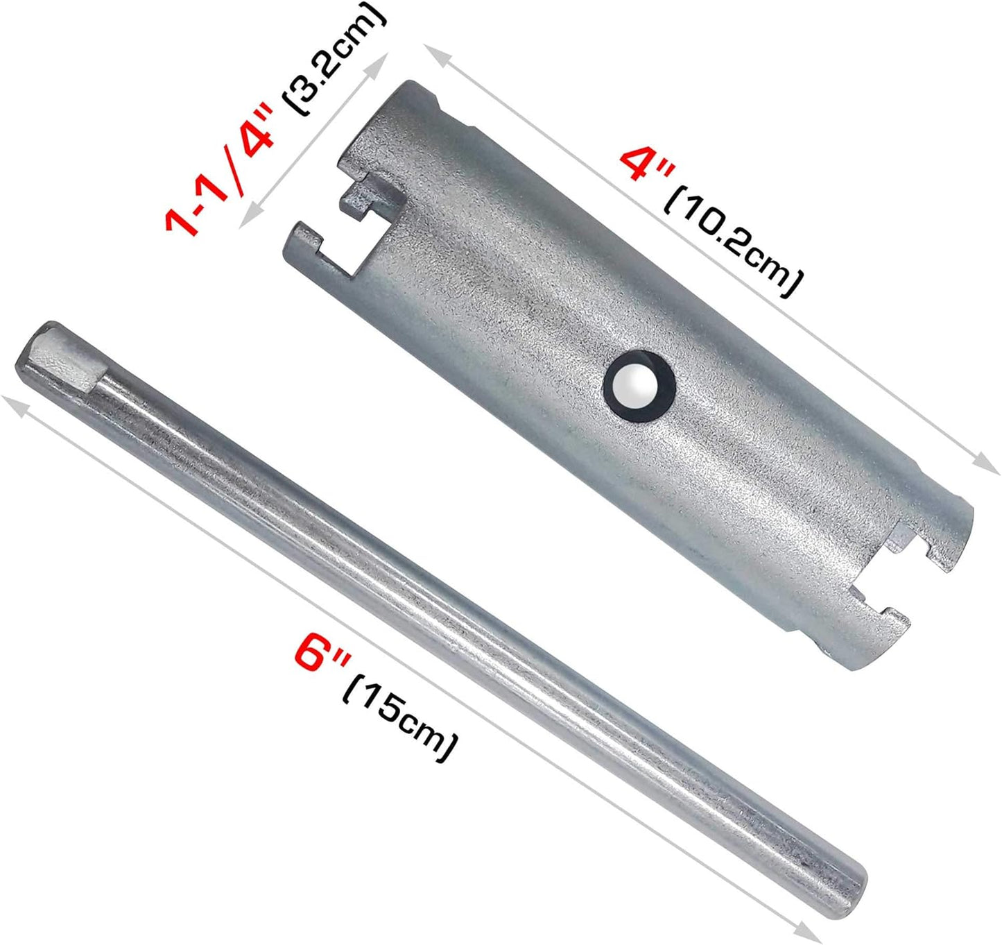 HAUTMEC Basket Strainer Wrench, Double Working End, Universal Sink Basket Strainer Wrench PL0029