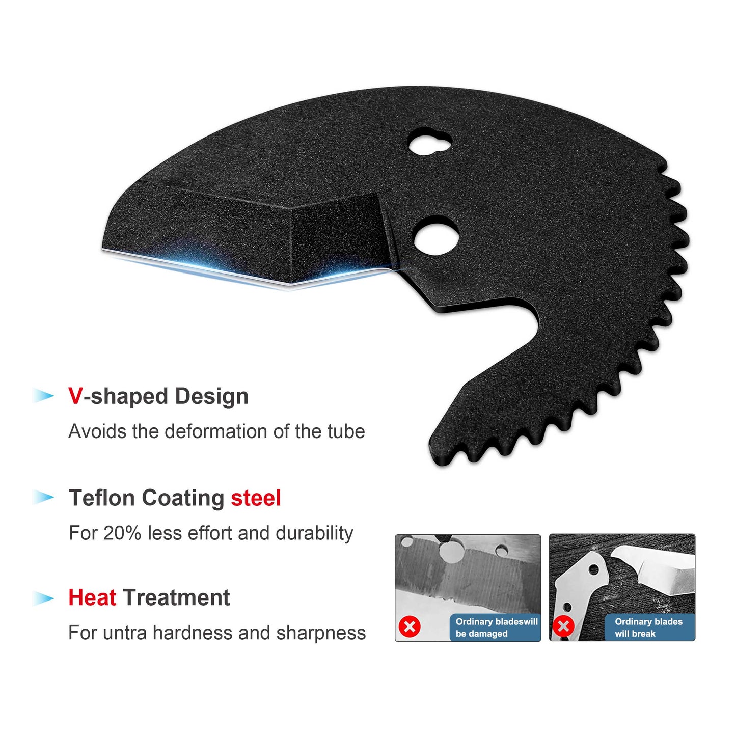 HAUTMEC Multifunction Ratchet-type Tube and Pipe Cutter, One-hand Fast Pipe Cutting Tool for Cutting Up to 1-5/8 inch, 3-in-1 Tubes, Wire and Trunking cutter HT0257-TC