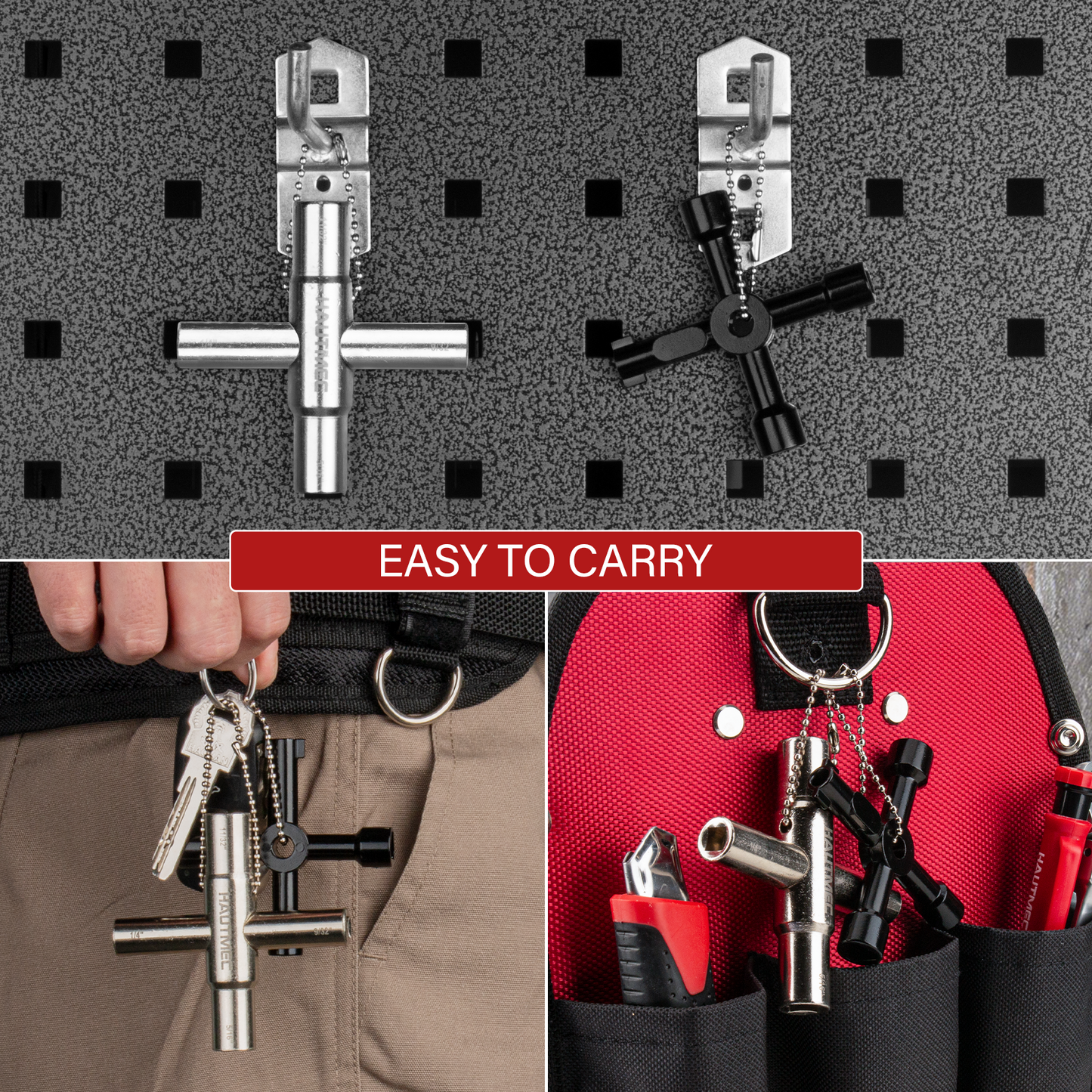 HAUTMEC 4 Way Sillcock Water Key Multi-functional Universal Cross Water Spigot Key Zinc Alloy Plumbers Electricians Valve Tools Black Silcock Key 4 Way, HT0099-SY