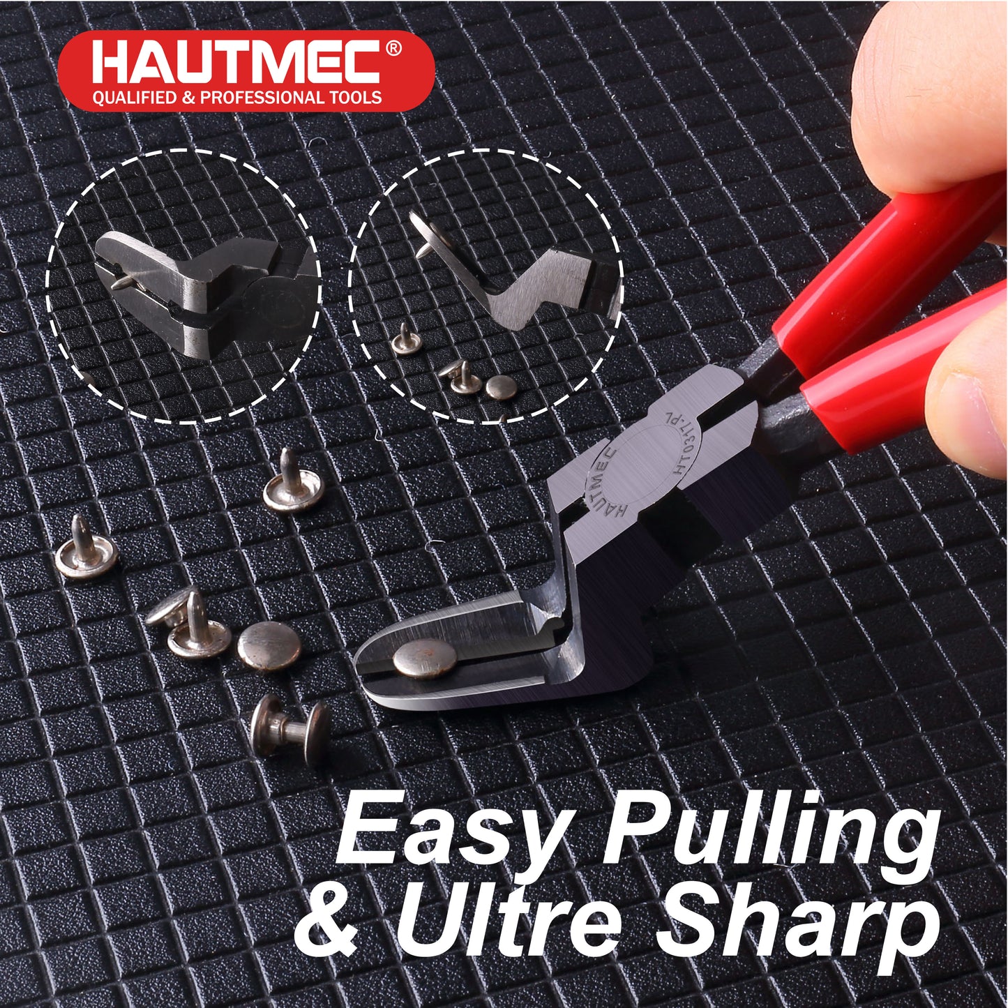 HAUTMEC 7 inch Panel Clip Removal Pliers Multifunction Flush Cut Pliers for Rivet and autobody tools and equipment HT0317