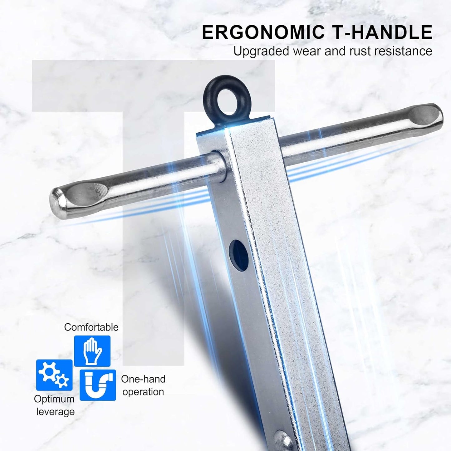 HAUTMEC Telescoping Basin Wrench, Sink Wrench, 3/8" to 1-1/4" Jaw Capacity, 10" to 17" Extendable Handle, Steel Sink Faucet Remover PL0025