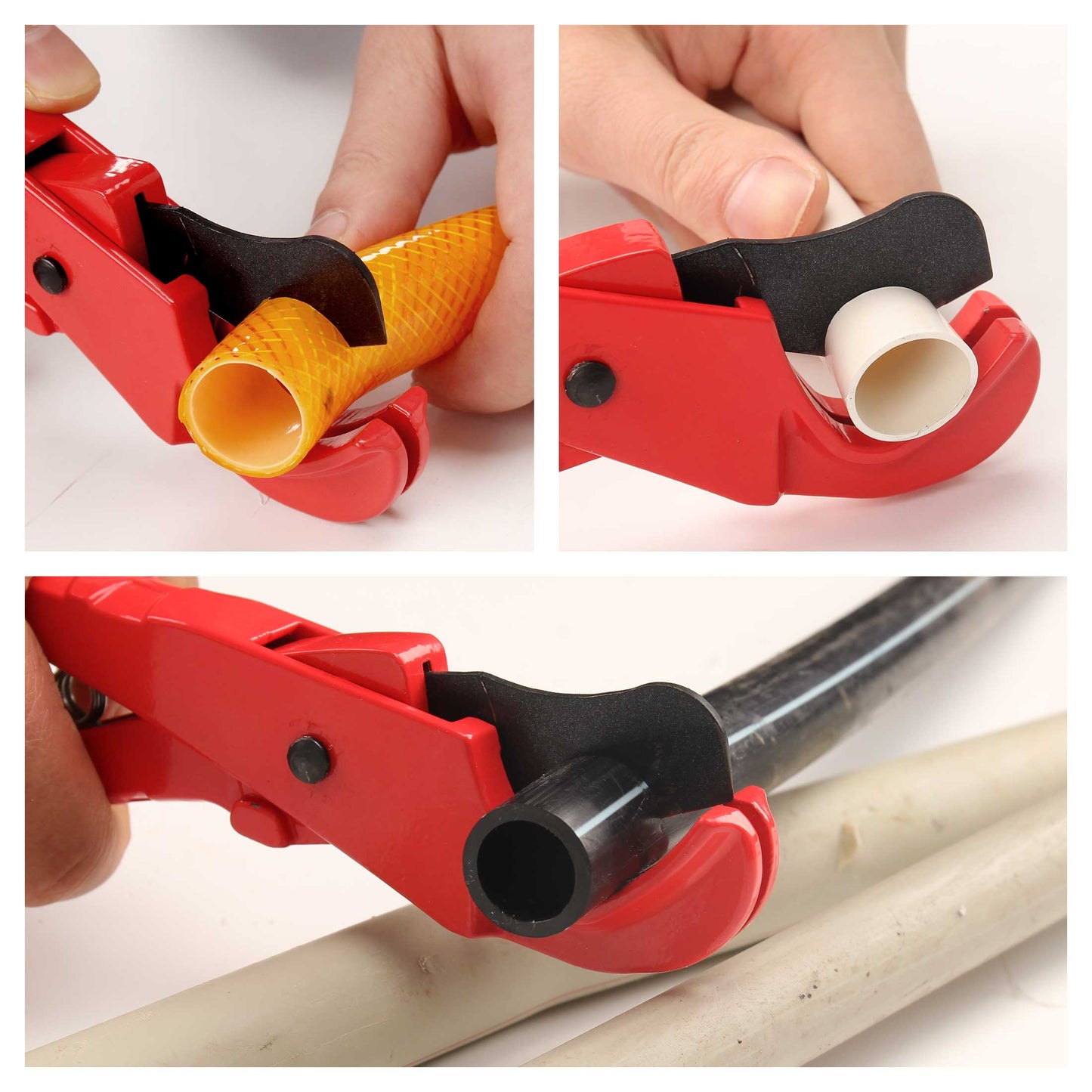 HAUTMEC PEX Pipe and Tubing Cutter for Cutting 36mm PVC, CPVC, PPR, PEX, Rubber Hose and Plumbing Pipes, Ideal for Home Work, Handymen and Plumbers HT0256-TC