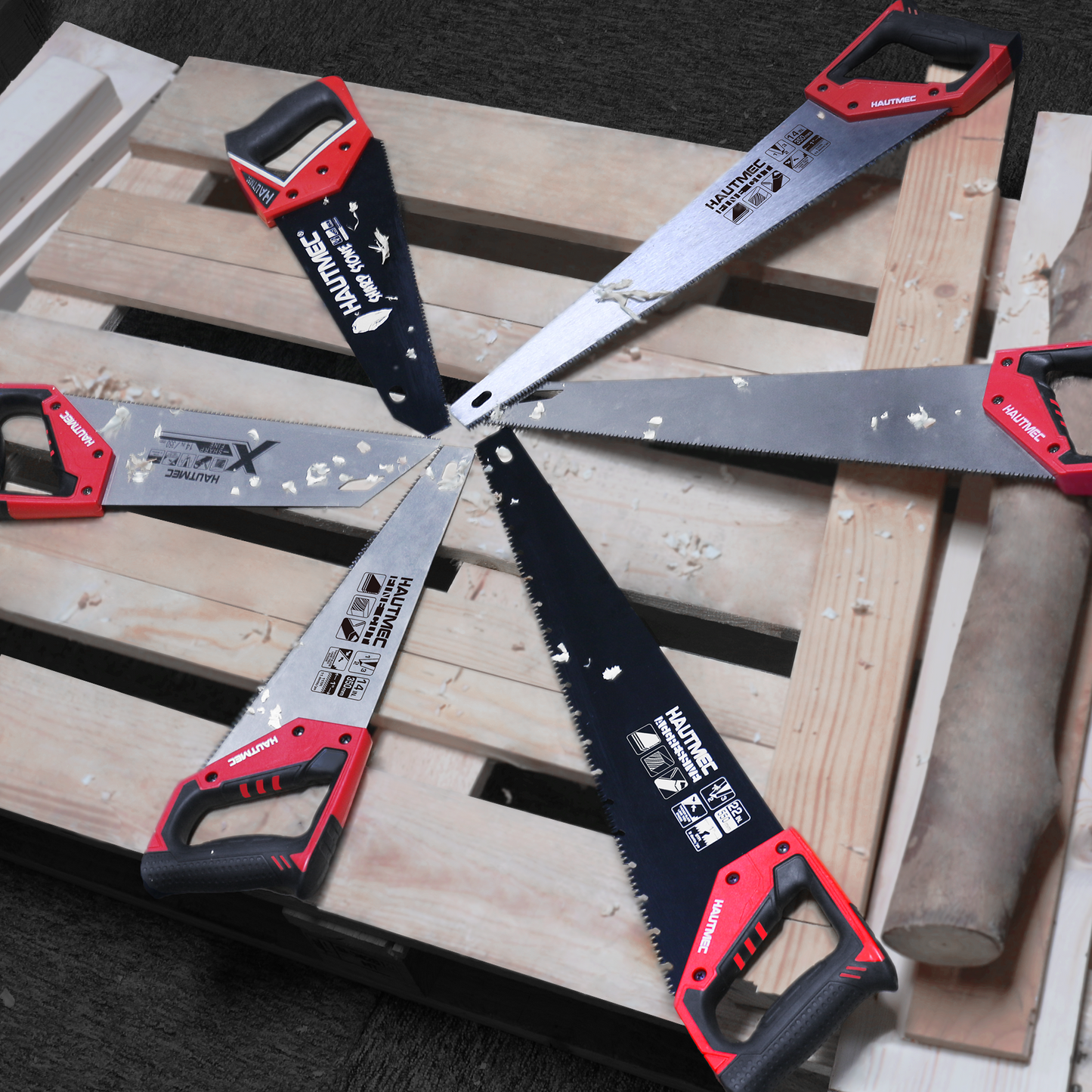 HAUTMEC 14 in. Universal Hand Saw - 11 TPI Fine Cuts Wood Saw - Professional Universal Saws for Wood, Laminate And Plastic - Crosscut Saw, HT0024