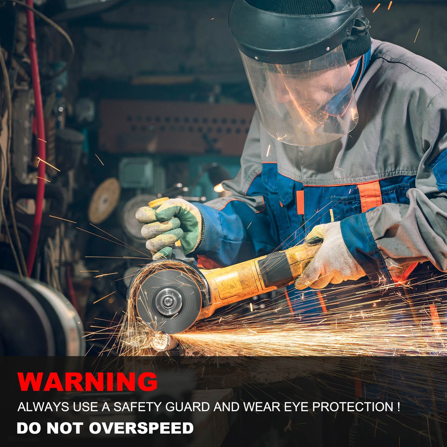 HAUTMEC Expert Grade Cut Off Wheels 125mm x 1.0mm x 22.23mm, Thin Grinding Disc for Cutting Metals, 10 Pack General Purpose Cut Off Blade for Most Angle Grinder - HT0431