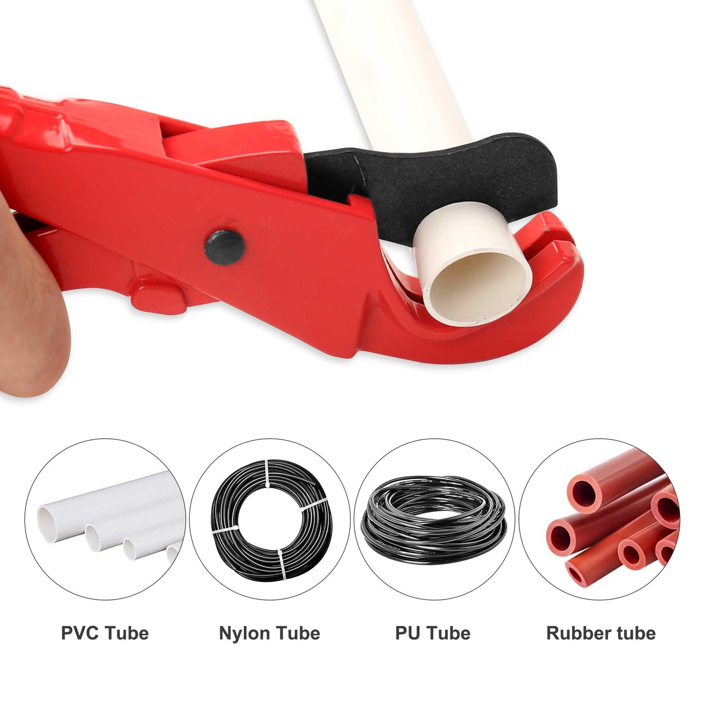 HAUTMEC PEX Pipe and Tubing Cutter for Cutting 36mm PVC, CPVC, PPR, PEX, Rubber Hose and Plumbing Pipes, Ideal for Home Work, Handymen and Plumbers HT0256-TC