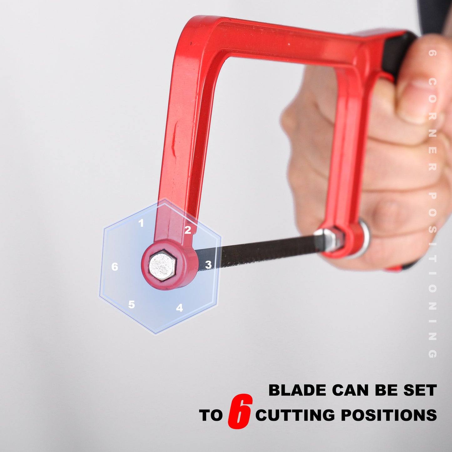 HAUTMEC 6inch Junior Hacksaw & Mitre Block Set Adjustable Angle Cutting Corner Saw with 5 Extra High-Carbon Steel Bi-Metal Blades HT0262-SA