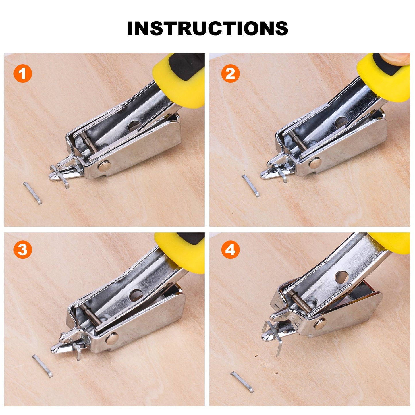 HAUTMEC 9600 Pcs Heavy-Duty Staples with Staple Puller Tool – 3 Types (D-Type 5000, U-Type 1600, T-Type 3000) for Upholstery, Carpentry, Repair & Packing – HT0456