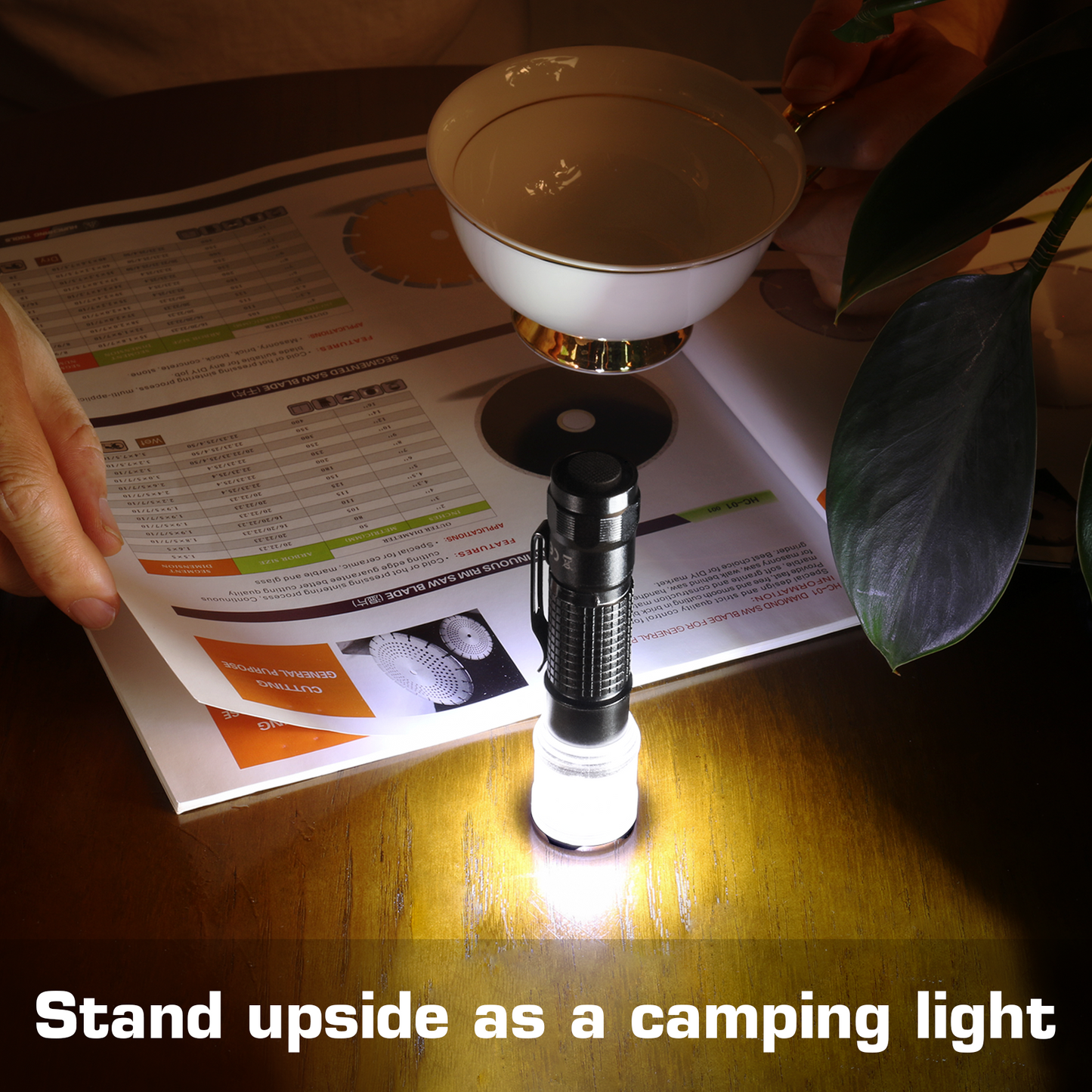 HAUTMEC 700 Lumens LED Flashlight with Zoomable Beam, Rechargeable, Waterproof, Bright Tactical LED Pocket Torch with adjustable 4 Modes for Camping, Outdoor, Hiking, Emergency, HT0377