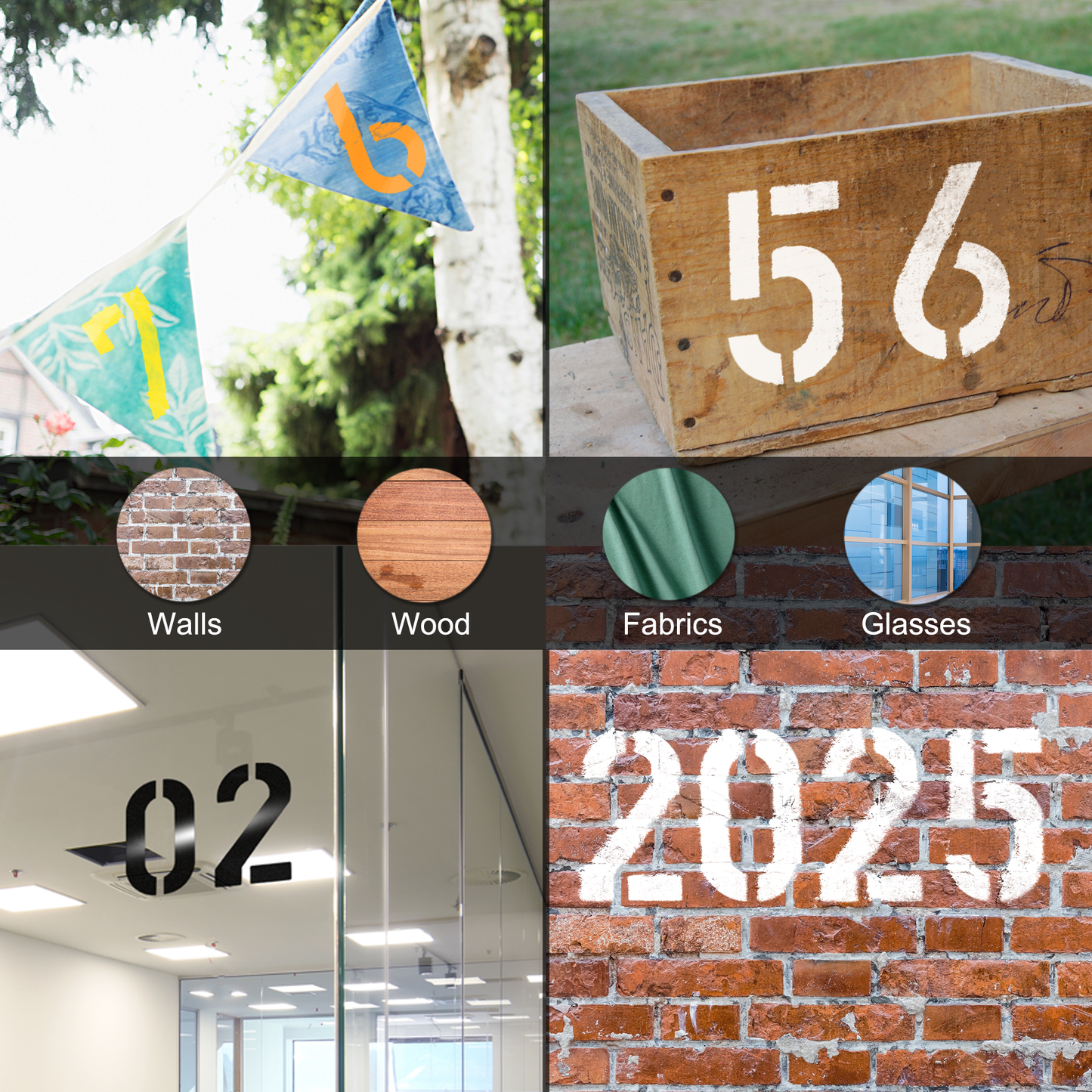 HAUTMEC Vintage Stainless Steel Numbers Stencils, 0 to 9 Stainless Steel Stencils & Holder, 10" (250mm) Numbers, Shop Stencil, Advertising Stencilling, Craft-Printing, Reusable HT0340