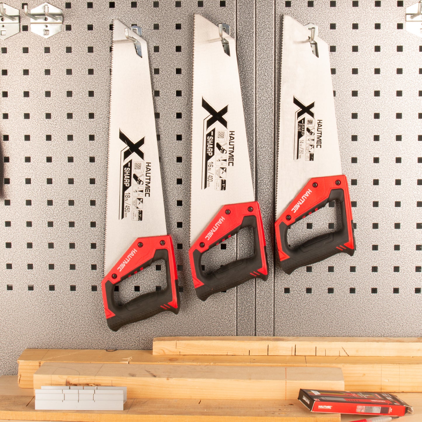HAUTMEC X-Sharp 18 in. Universal Hand Saw - 7 TPI Universal Cuts Wood Saw - Professional Universal Saws for Wood, Laminate And Plastic - Ripcut And Crosscut Saw, HT0151-SA