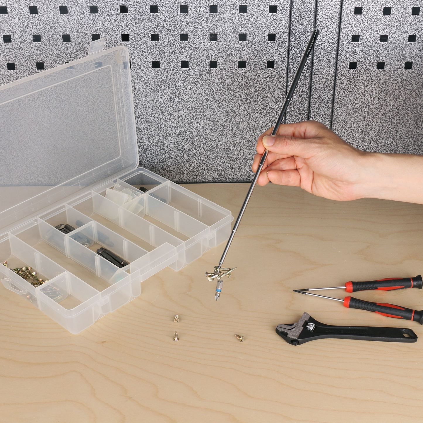 HAUTMEC 11-PCS Precision Mini Screwdriver Set with Telescoping Magnetic Pickup Tool, Phillips, Flat, Torx, Pouch, CRV Steel Shaft Magnetic Tiny Screwdriver Set for Eyeglass, Watch, Laptop, Phone, HT0421