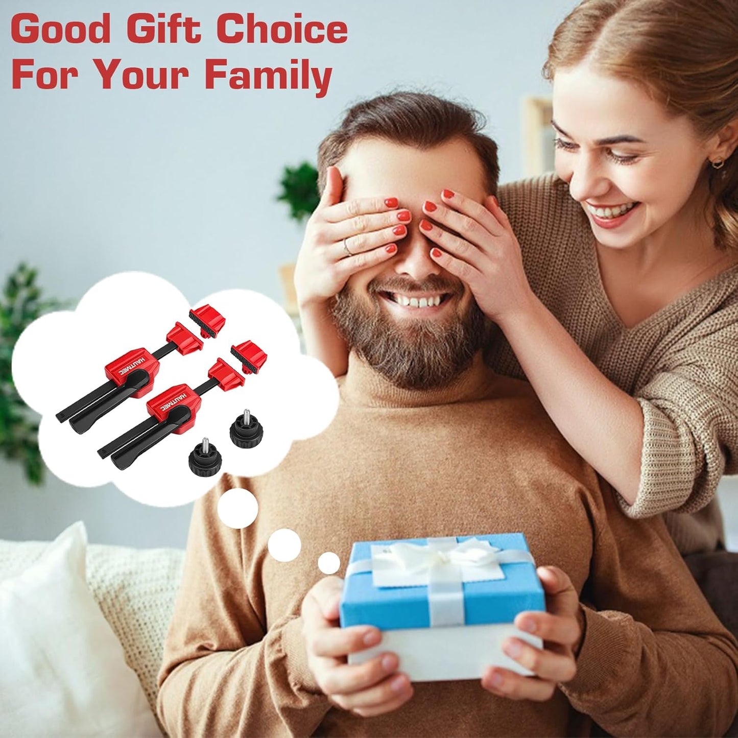 HAUTMEC Quick-Change Clamping Elements, Adjustable Desktop Bar Clamps, Bench Dog Clamps for Woodworking HT0276-CL