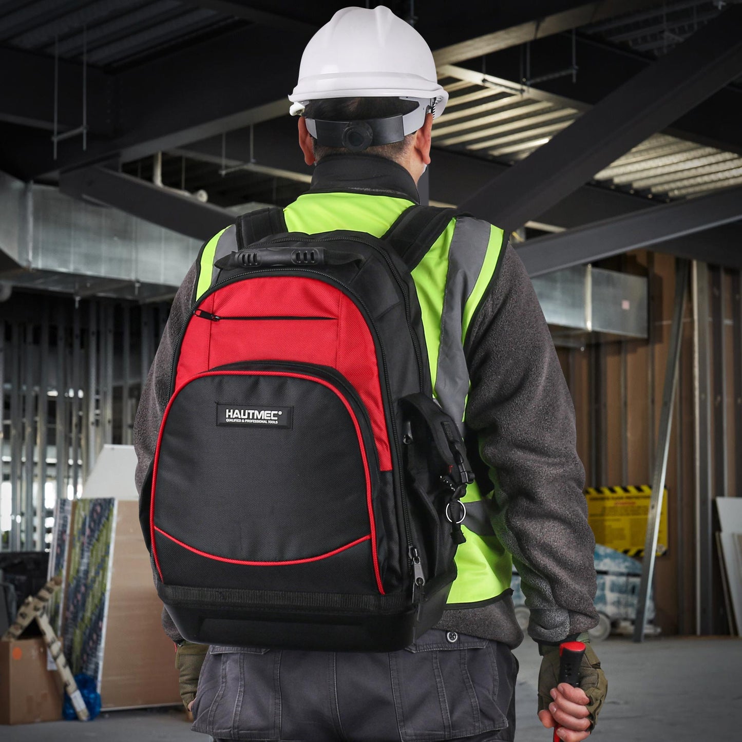 HAUTMEC Pro Tool Backpack,Large Capacity Tool Organizer,1680D Heavy Duty Tool Bag HT0285