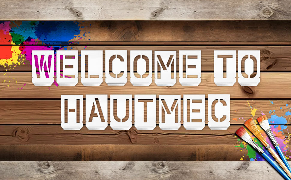 HAUTMEC Vintage Stainless Steel Numbers Stencils, 0 to 9 Stainless Steel Stencils & Holder, 2-1/2" (60mm) Numbers, Shop Stencil, Advertising Stencilling, Craft-Printing, Reusable, HT0342-ST