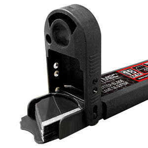 HAUTMEC Pro 18mm Black Auto-Lock Utility Knife Set Including 10pcs Ultra Sharp Black Snap-off Blades in Case, HT0094-KN