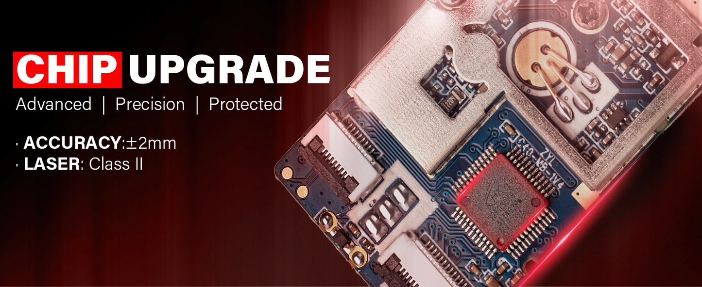 HAUTMEC 2 in 1 Digital Laser Tape Measure, 197ft/60m Digital Measuring Tape & 16ft/5m Auto Lock Tape Measure, Support to Pythagorean, Area, Volume Rechargeable, for Construction 25048