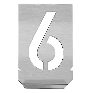 HAUTMEC Vintage Stainless Steel Numbers Stencils, 0 to 9 Stainless Steel Stencils & Holder, 1"(25mm) Numbers, Shop Stencil, Advertising Stencilling, Craft-Printing, Reusable, HT0336-ST