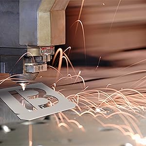 HAUTMEC Vintage Stainless Steel Numbers Stencils, 0 to 9 Stainless Steel Stencils & Holder, 1-1/4" (30mm) Numbers, Shop Stencil, Advertising Stencilling, Craft-Printing, Reusable, HT0338-ST