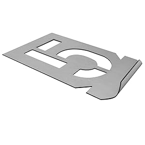 HAUTMEC Vintage Stainless Steel Numbers Stencils, 0 to 9 Stainless Steel Stencils & Holder, 1-1/4" (30mm) Numbers, Shop Stencil, Advertising Stencilling, Craft-Printing, Reusable, HT0338-ST