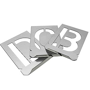 HAUTMEC Vintage Stainless Steel Letters Stencils, A to Z Stainless Steel Stencils & Holder, 1"(25mm) Letters, Shop Stencil, Advertising Stencilling, Craft-Printing, Reusable HT0335-ST