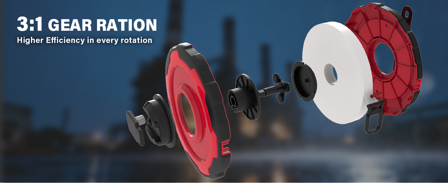 HAUTMEC Measuring Tape Long 100ft/30m Tape Measure Flexible Pvc Fiberglass Dual Inch/Metric, 3:1 Gear Ratio Speed Closed Reel Measure Tape,For Land Yard Distance Measurement, And Construction HTMEM25061