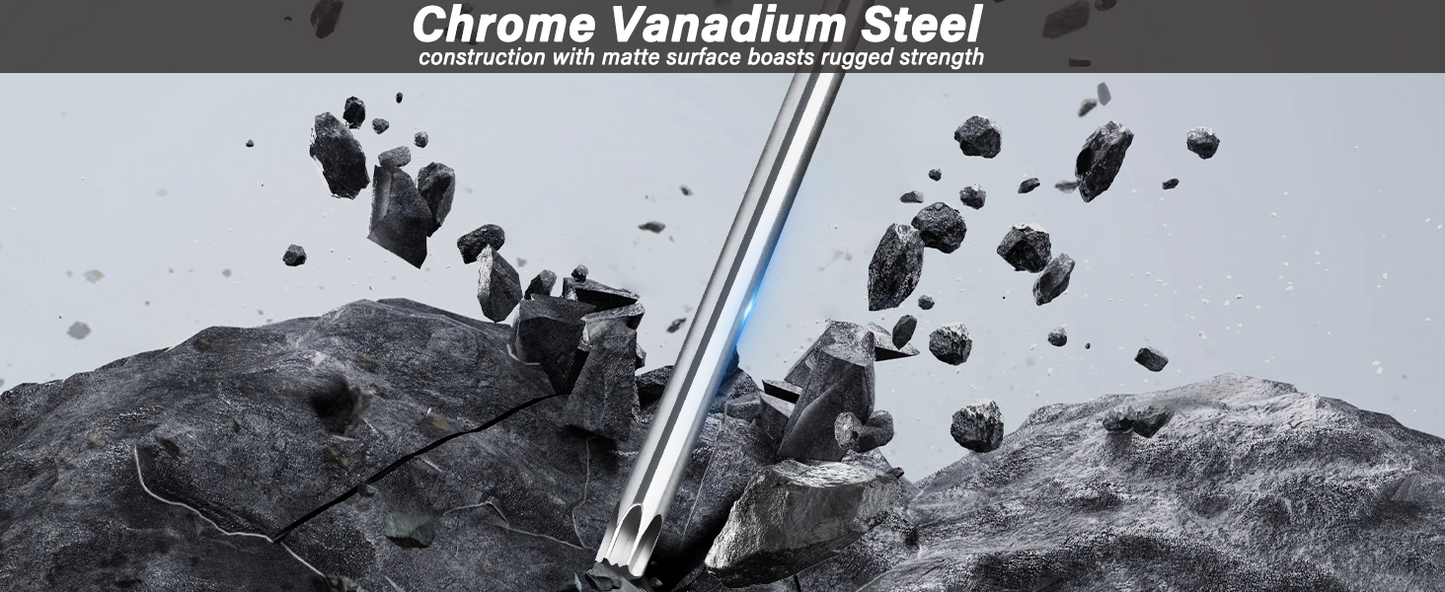 HAUTMEC Star Key Wrench Set, 9-Piece Torx Star Wrenches- Chrome Vanadium Steel and Drilled tips for Tamper Resistant Fasteners, HT0222-SS