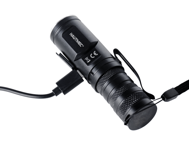 HAUTMEC 1400 Lumen Rechargeable Flashlights LED EDC Flashlight with 90 Degree Flashlight Swivel Head 5 Modes Pocket Flashlight Magnetic Base for Camping, Working, Outdoor, Hiking, Emergency. HT0378