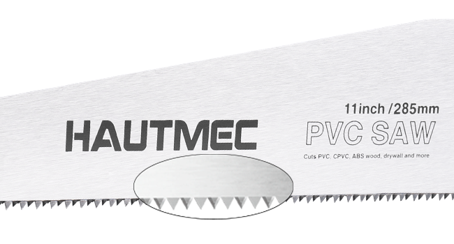 HAUTMEC Heavy Duty 11-Inch PVC/ABS Pipe Saw And General Purpose Hand saw, Adjustable Cutting Angle, For Cutting Pipe In Tight Spaces, for Trimming, Gardening, Wood, Drywall, And Plastic HT0027-SA