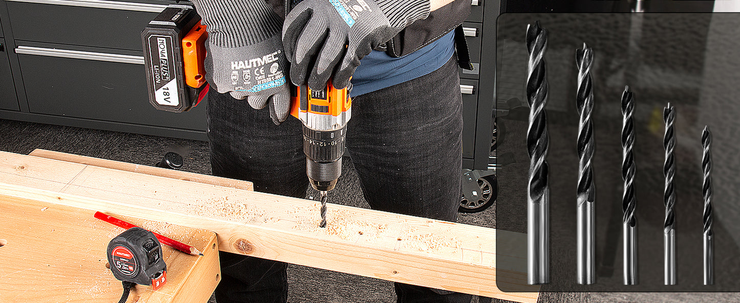 HAUTMEC Adjustable Hole Saw Cutter Kit, 1.6"–11.8"(40–300mm) Large Size, Heavy-Duty Bi-Metal Hole Cutter with PC Dust Shield, Adjustable Arbor & Pilot Bit for Wood, Plastic, Drywall – HTHOH25014