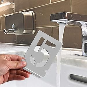 HAUTMEC Vintage Stainless Steel Numbers Stencils, 0 to 9 Stainless Steel Stencils & Holder, 2-1/2" (60mm) Numbers, Shop Stencil, Advertising Stencilling, Craft-Printing, Reusable, HT0342-ST