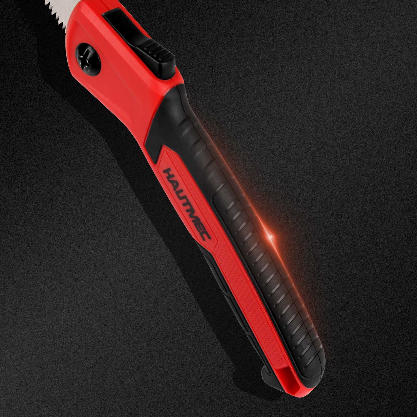 HAUTMEC 7 inch Folding Saw, SK-5 Steel and Triple-ground Teeth, Heavy Duty Single-Hand Blade Hand Saw for Wood Camping, Dry Wood Pruning Saw, for Garden Camping, Hunting and Bushcraft HT0135-PS