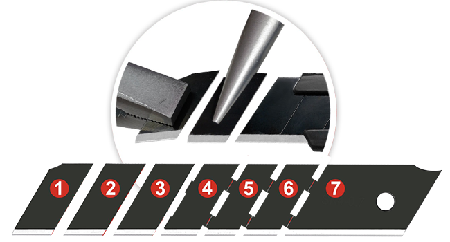 HAUTMEC 25mm Extra Heavy-Duty Utility Knife with 10pcs Blade set, Multi-Purpose Snap-off Box Cutter, Ratchet-lock Mechanism, Reinforced Fiberglass Handle HT0251-KN