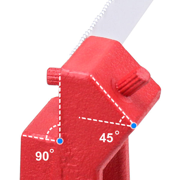 HAUTMEC 12 Inch Adjustable Hacksaw Frame With Blade Cabin, Heavy Duty 45°/90°2 Sawing Angles, 24 TPI High Tension Bi-metal HSS Blade, for Metal, Steel Pipe, PVC, Wood HT0015-CT