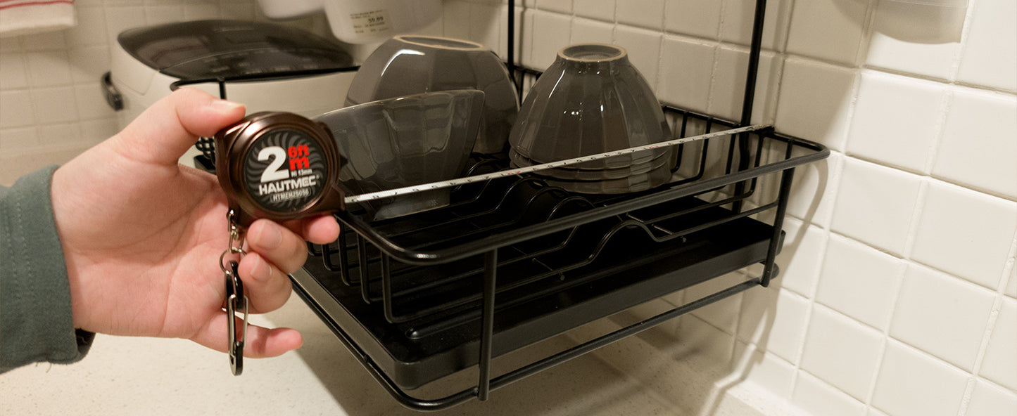 HAUTMEC Mini Tape Measure, Brown 3PCS 6FT/2M Small Measuring Tape, Metric & Imperial Scales, Retractable Pocket Keychain Measurement,ABS Protective Casing, Suitable for Homeowners, HTMEH25056