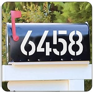 HAUTMEC Vintage Stainless Steel Numbers Stencils, 0 to 9 Stainless Steel Stencils & Holder, 2-1/2" (60mm) Numbers, Shop Stencil, Advertising Stencilling, Craft-Printing, Reusable, HT0342-ST