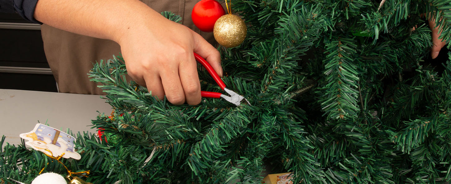 HAUTMEC 5" Precise Small Flush Cutting of Engineer Wire Cutter Plier 5PCS with Location Pin for Fine Shearing, Perfect for Circuit Board Cutting, Electronic Components, HT0327-5PC