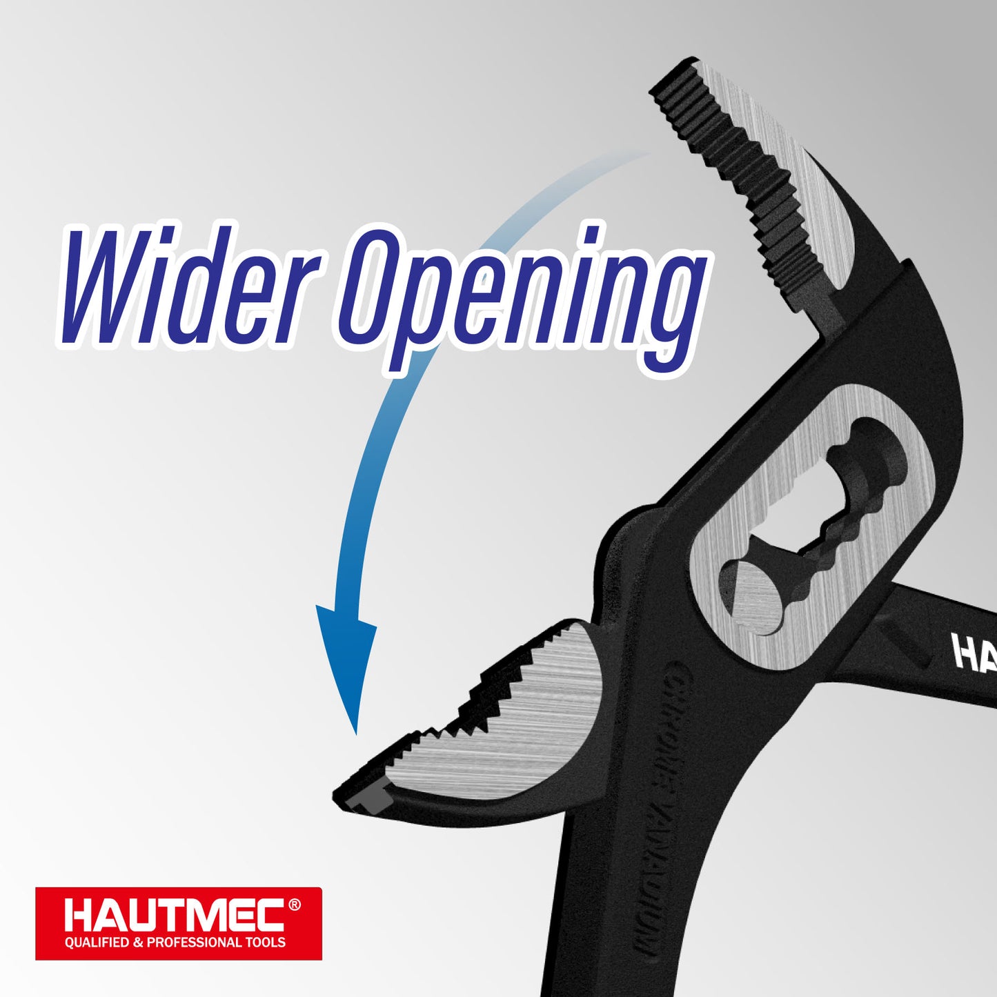 HAUTMEC Water Pump Pliers Set, Wider Opening,Groove Joint Pliers with Curved Jaw and Quick Adjustment Lock for Gripping,Repair,Nuts,Bolts, Pipe,12/10/7 Inch HT0323