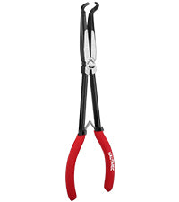 HAUTMEC 11Inch Extra Long Needle Nose Pliers Set, 5PCS Spring Loaded Heavy Duty Long Reach Pliers Include Hose Grip and Diagonal Cutting Plier, Straight and 45/90 Degree Bent Nose Pliers HT0316