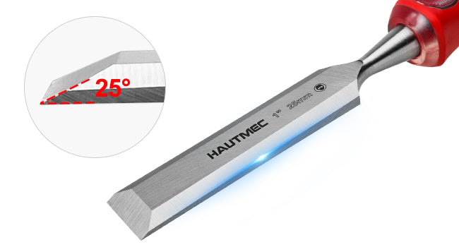 HAUTMEC 1/2" High Impact Wood Chisel for Woodworking, Drop-Forged CRV Steel, Beveled Edge Blade, Ergonomic Handle Wood Chisel for Carpentry,Wood Carvers, HT0360