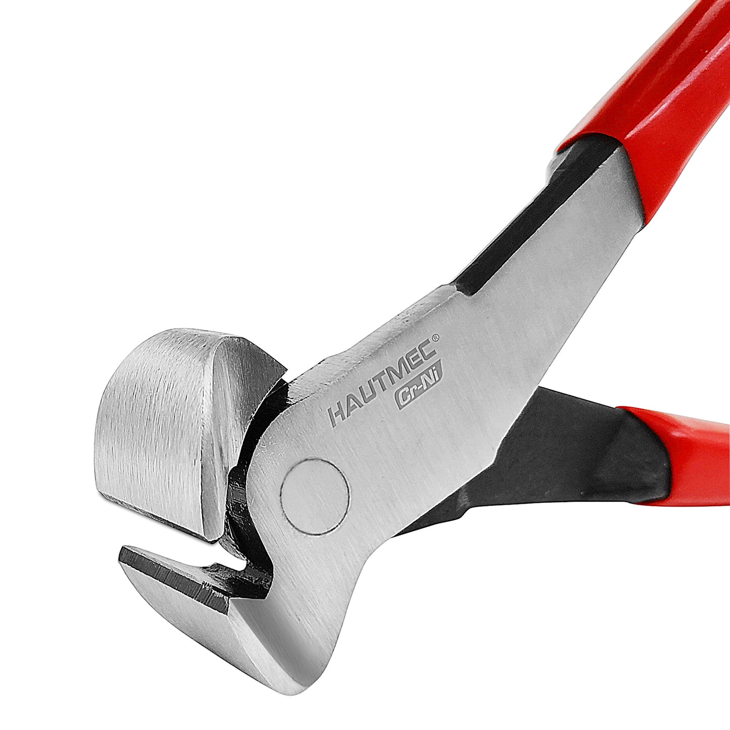 HAUTMEC 7 Inch Nail Puller Pliers Tool, CR-Ni Steel End Cutting Pliers with Non-Slip Grip, Nail Remover Tool with Polished Finish, End Cutting Nippers Tool for Pulling Nails and Wires HT0158-CP