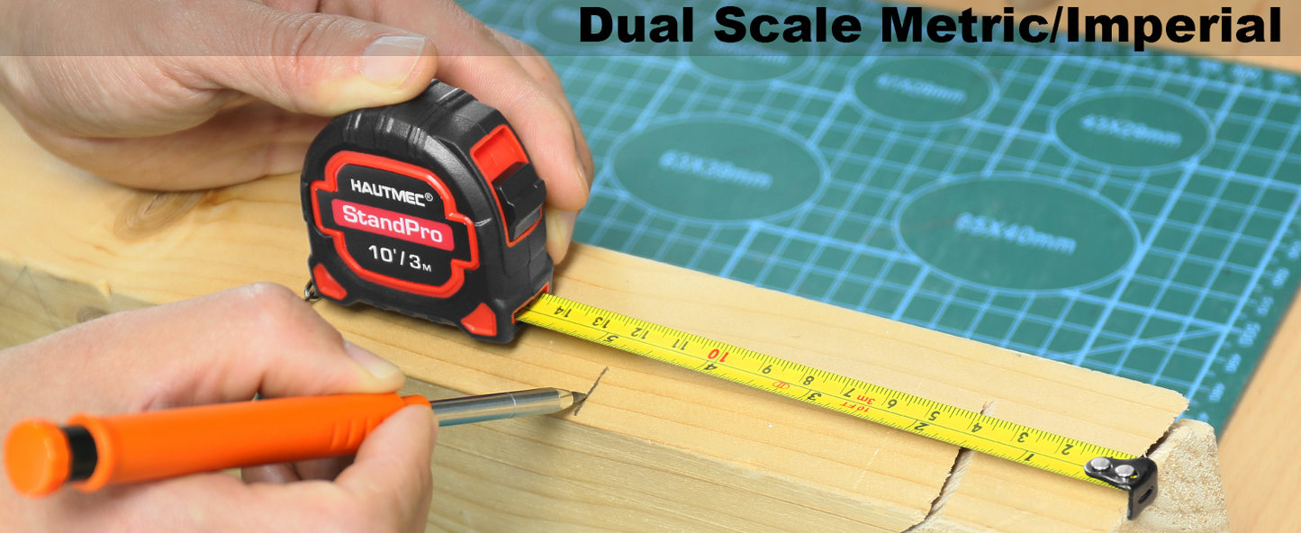 HAUTMEC 3 Pc Small Tape Measure, Mini Tape Measure, Keychain Tape Measure, Metric and Imperial Scales, Retractable Pocket Tape Measure Suitable for Homeowners, HT0252