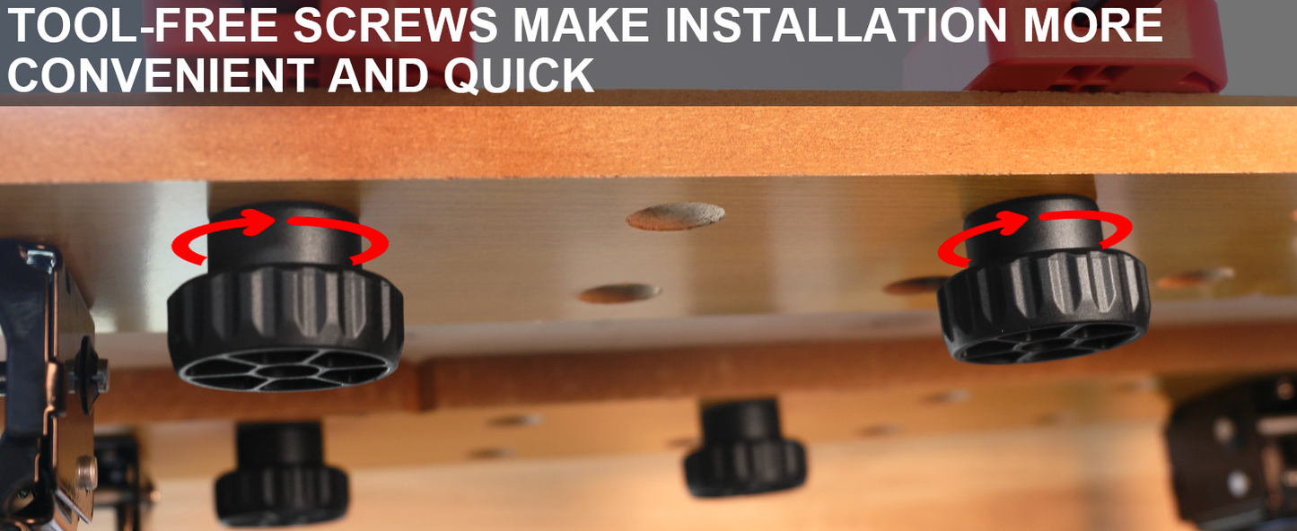 HAUTMEC Quick-Change Clamping Elements, Adjustable Desktop Bar Clamps, Bench Dog Clamps for Woodworking HT0276-CL