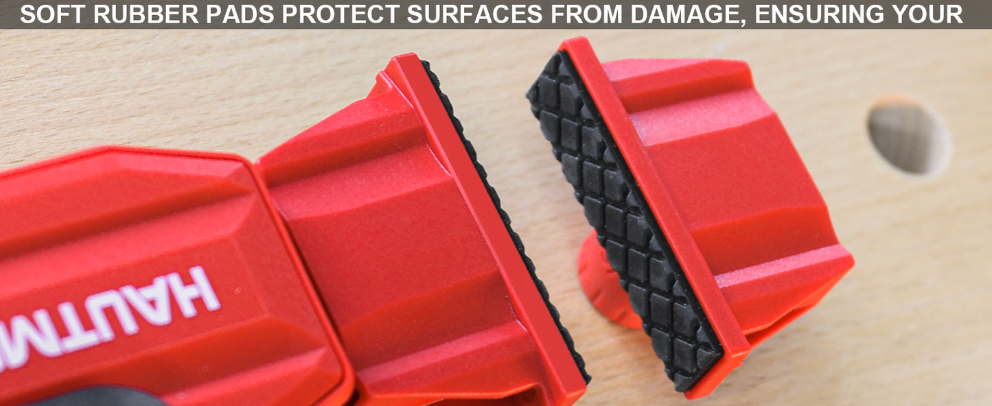 HAUTMEC Quick-Change Clamping Elements, Adjustable Desktop Bar Clamps, Bench Dog Clamps for Woodworking HT0276-CL