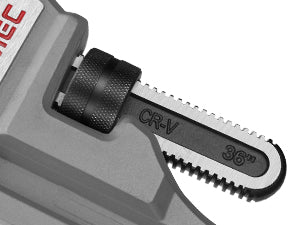 HAUTMEC 36 Inch Aluminum Straight Pipe Wrench, Heavy Duty Adjustable Plumbing Wrench, 4" Jaw Capacity, for Pipes, Tees, Ball Valves and Other Objects HT0188-PW