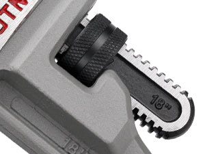 HAUTMEC 18 Inch Aluminum Straight Pipe Wrench,Heavy Duty Adjustable Plumbing Wrench, 2-1/2" Jaw Capacity,for Pipes, Tees, Ball Valves and Other Objects HT0186-PW