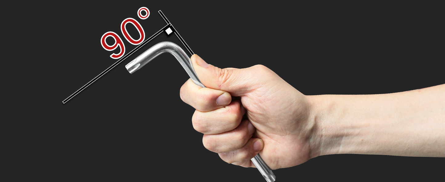 HAUTMEC Star Key Wrench Set, 9-Piece Torx Star Wrenches- Chrome Vanadium Steel and Drilled tips for Tamper Resistant Fasteners, HT0222-SS