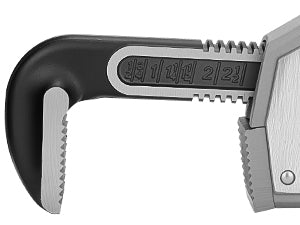 HAUTMEC 18 Inch Aluminum Straight Pipe Wrench,Heavy Duty Adjustable Plumbing Wrench, 2-1/2" Jaw Capacity,for Pipes, Tees, Ball Valves and Other Objects HT0186-PW