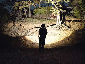 HAUTMEC Rechargeable Flashlights 12000 High Lumens Flashlight, 5 Light Modes Bright Flashlight, 2X Zoom, IP67 Waterproof & Impact-Resistant, and Power Bank, for Emergencies, Hunting, Camping, Hiking, HT0386