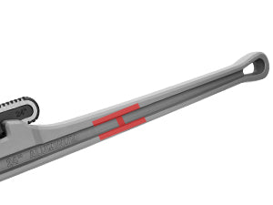 HAUTMEC 24 Inch Heavy Duty Aluminum Straight Pipe Wrench, Adjustable Plumbing Wrench, 3" Jaw Capacity, for Pipes, Tees, Ball Valves and Other Objects HT0187-PW