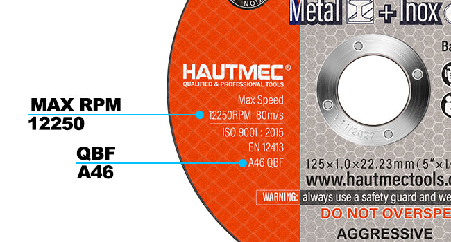 HAUTMEC 5 Inch Cut Off Wheels 20 Pack, 5" x .04" x 7/8" Thin Metal Cutting Discs for Angle Grinder, Expert Grade Cutting Wheel for Steel, Stainless Steel & Metals – HT0432